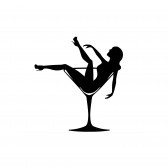 168x168 Clip Art Woman In Martini Glass