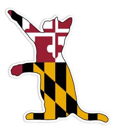 236x268 Cat Overlaid With The Maryland Flag. I Know The Image Is Sideways