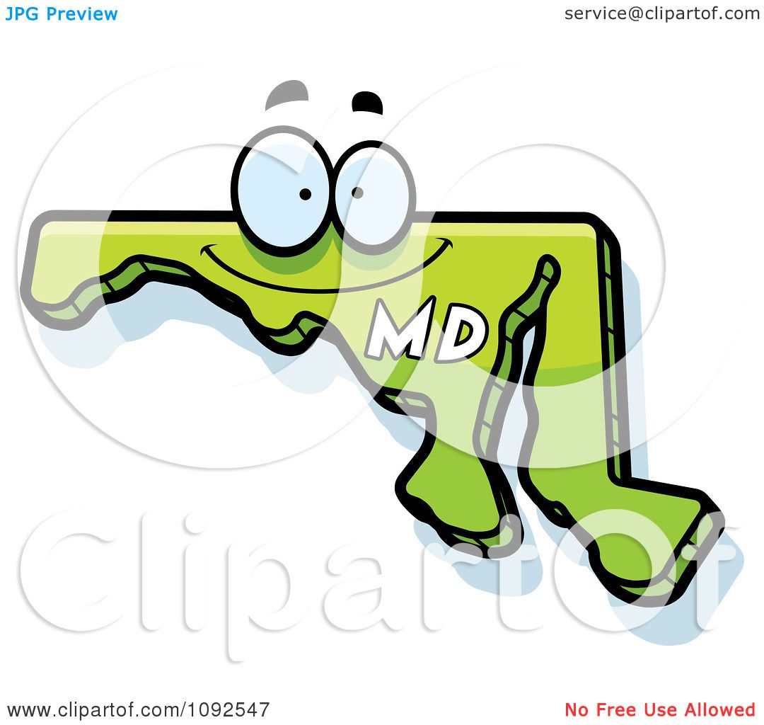 1080x1024 Clipart Happy Green Maryland State Character