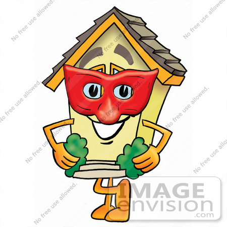 450x450 Clip Art Graphic Of A Yellow Residential House Cartoon Character