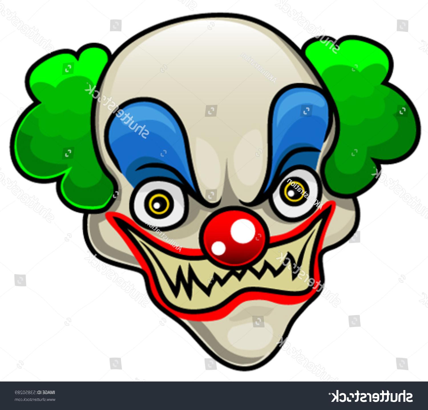 1500x1438 Best 15 Stock Vector Very Detailed Cartoon Halloween Clown Head