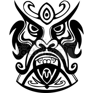 300x300 Royalty Free Ancient Tiki Face Masks Clip Art 013 385861 Vector