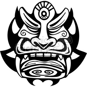 300x300 Royalty Free Ancient Tiki Face Masks Clip Art 034 385846 Vector