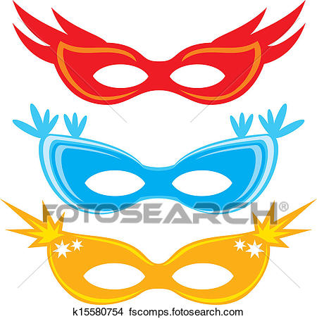 450x453 Clipart Of Vector Carnival Masks K15580754