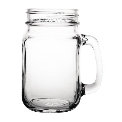 400x400 Olympia Handled Mason Jar Glasses 470ml
