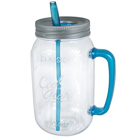 463x463 Cool Gear Handle Mason Jar Water Bottle, 63 Oz, Blue