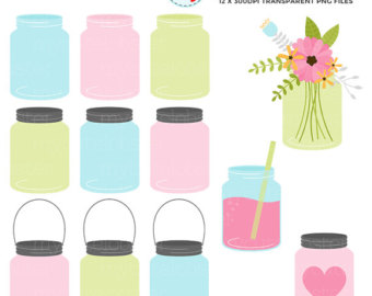 340x270 Mason Jars Clipart Etsy