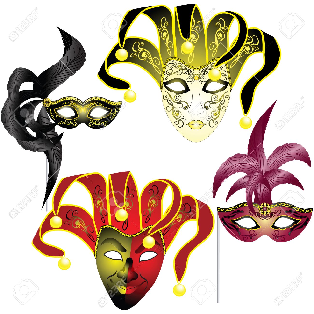 1300x1300 Masquerade Clipart Venetian Mask