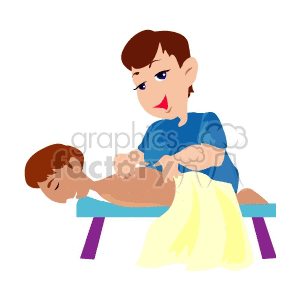 300x300 Royalty Free A Person Getting A Massage 155511 Vector Clip Art