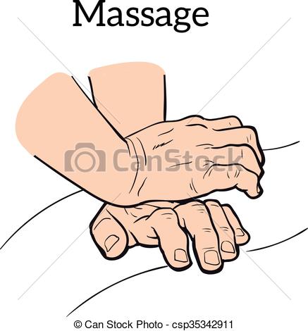437x470 Hand Massage Clipart