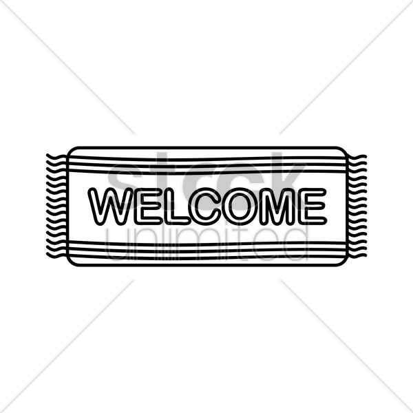 600x600 Door Mat Vector Image