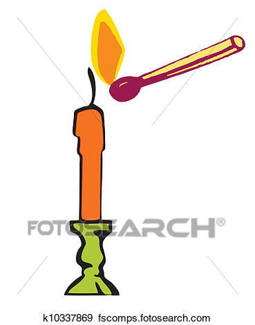 369x470 Clip Art Of Candle Match Stick K10337869
