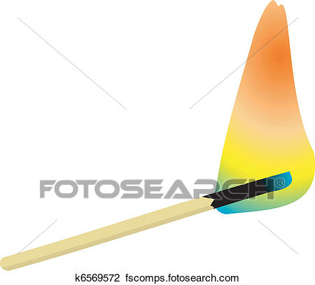 450x407 Clipart Of Burning Match K6569572