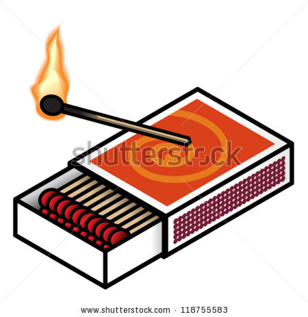 450x463 Clip Art Box Of Matches With A Lit Match Cliparts