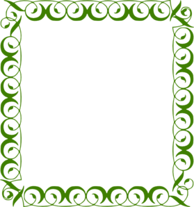 279x298 Green Border Clip Art