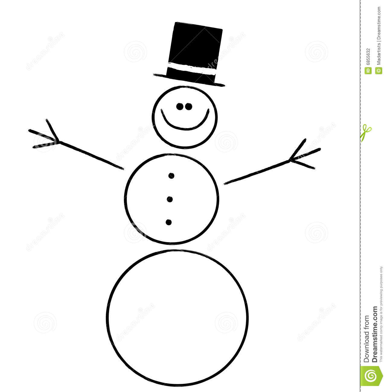 1282x1300 Snowman Clipart Black And White