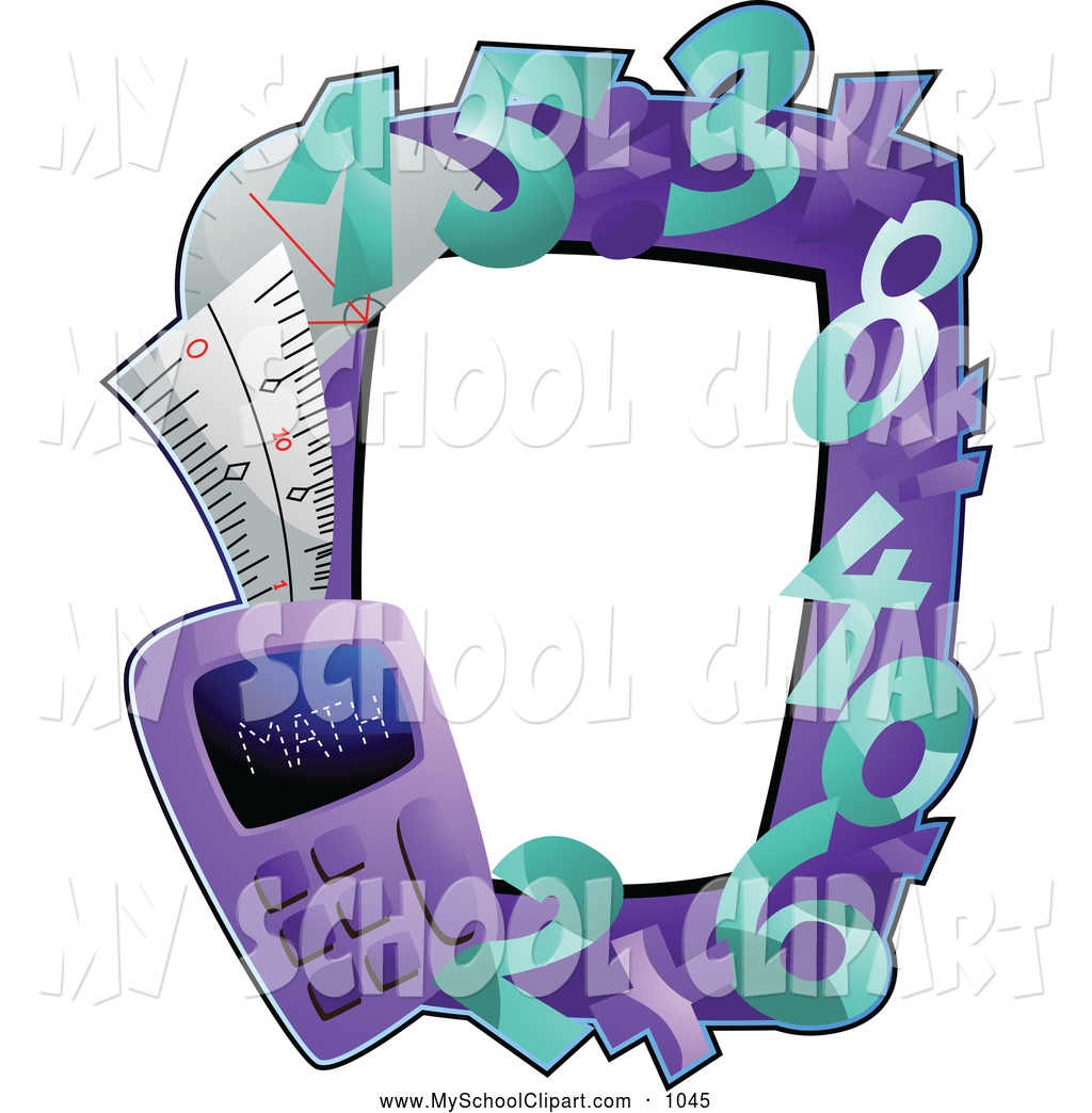 1024x1044 Clip Art Of A Purple And Turquoise Math Frame By Bnp Design Studio