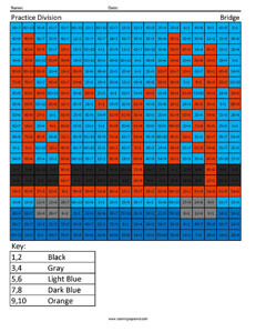 231x299 Practice Division Bridge Coloring Squared