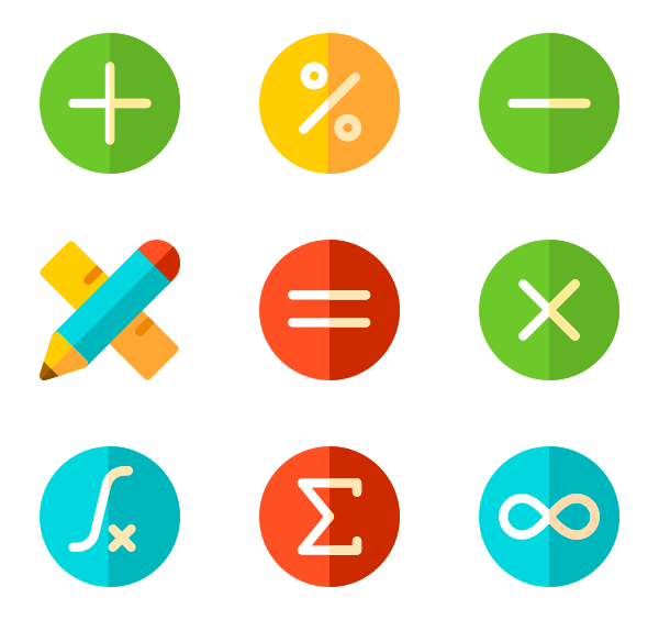600x564 Mathematics Icons