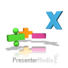 220x220 Math Symbols Bouncing Up Down