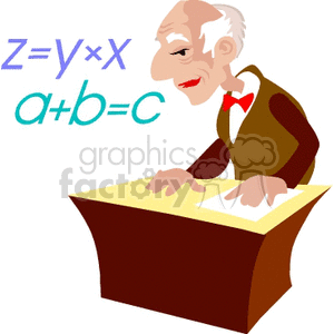 300x300 Royalty Free Senior Math Teacher 161133 Vector Clip Art Image