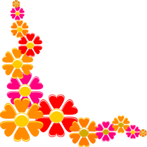 298x297 Orange Red Flower Clip Art