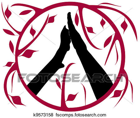 450x380 Clip Art Of Give Me Five K9573158