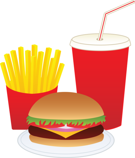 469x550 Hamburger Fries And A Drink