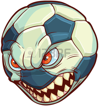 424x450 Cartoon Clip Art Illustration Of A Soccer Ball Or Football