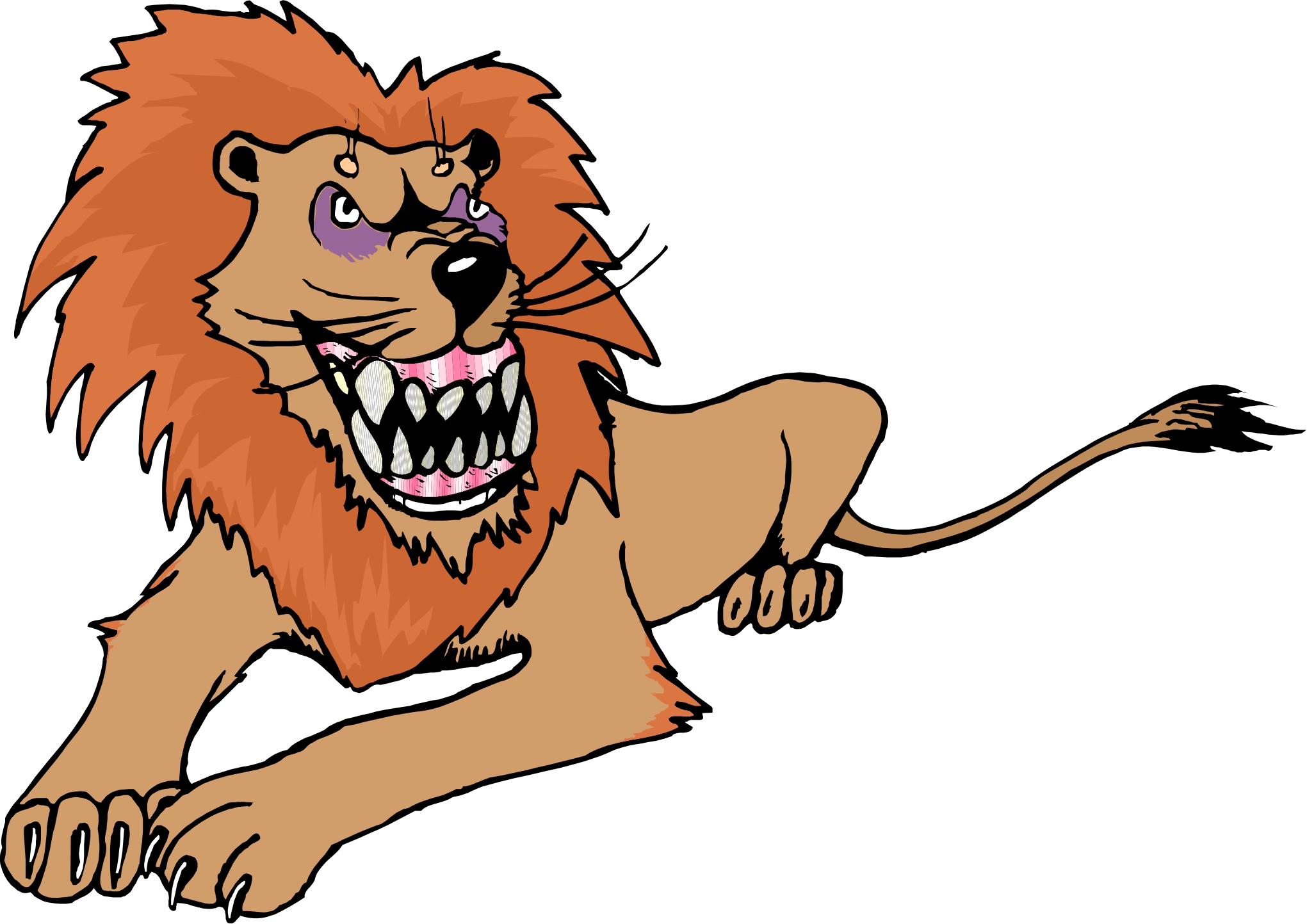2041x1443 Big Cat Clipart Fierce Lion