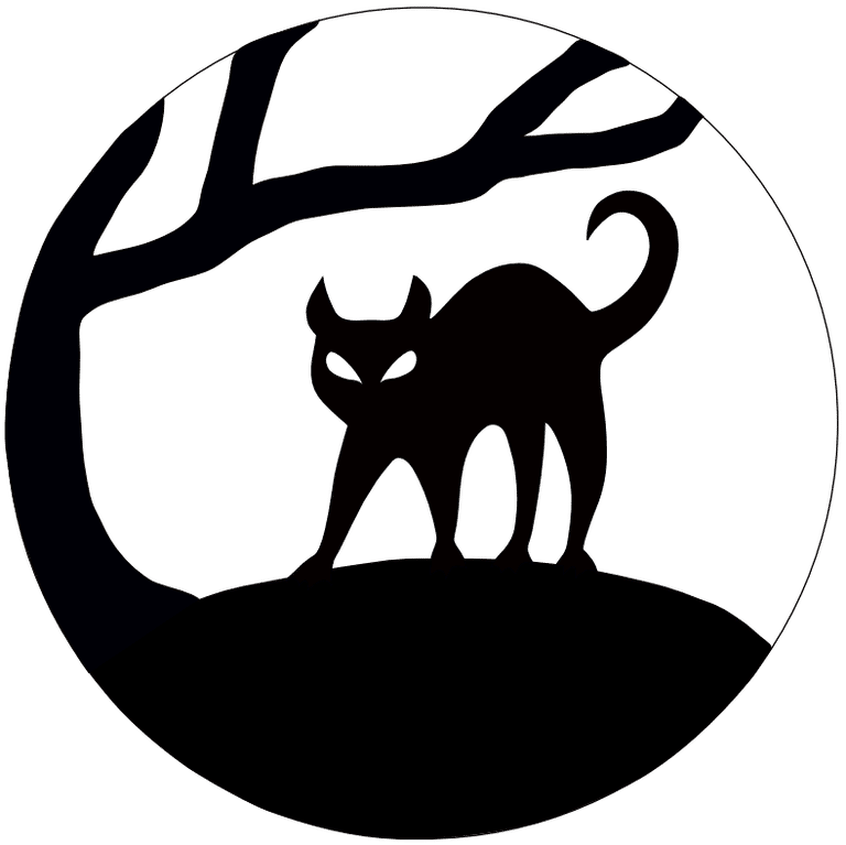 768x767 Horror Clipart Mean Cat