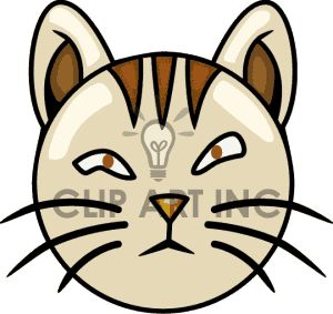 300x283 Mean Cat Face Clipart