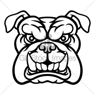 325x325 Bulldog Mean Sports Mascot Gl Stock Images