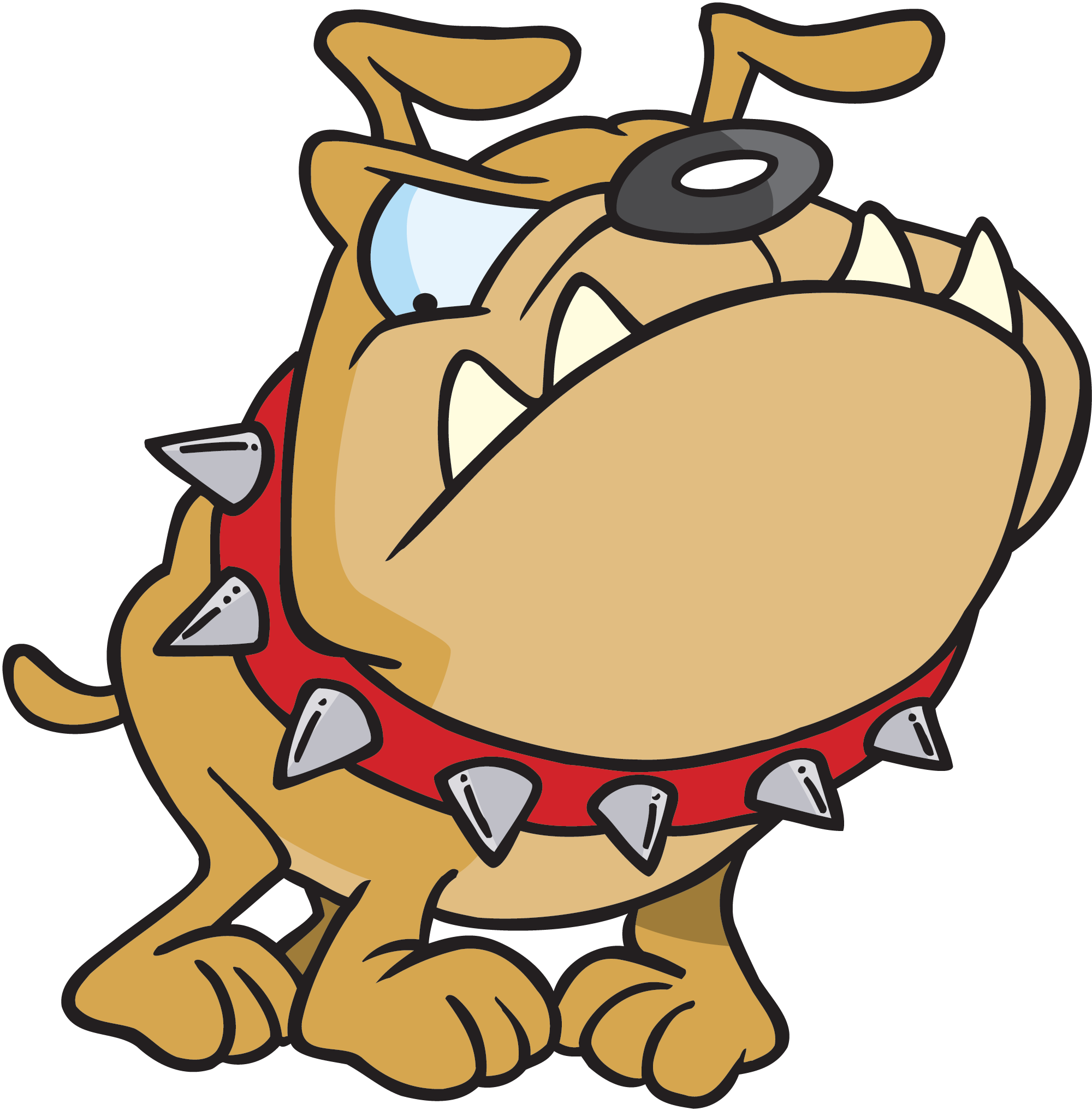 2000x2033 Cartoon Mean Dog Clipart