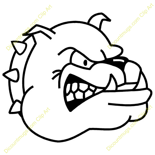500x500 Drawn Bulldog Mean Dog