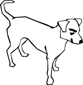 291x300 Mean White Dog Clip Art