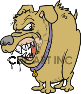 260x300 Growling Dog Clip Art Cliparts