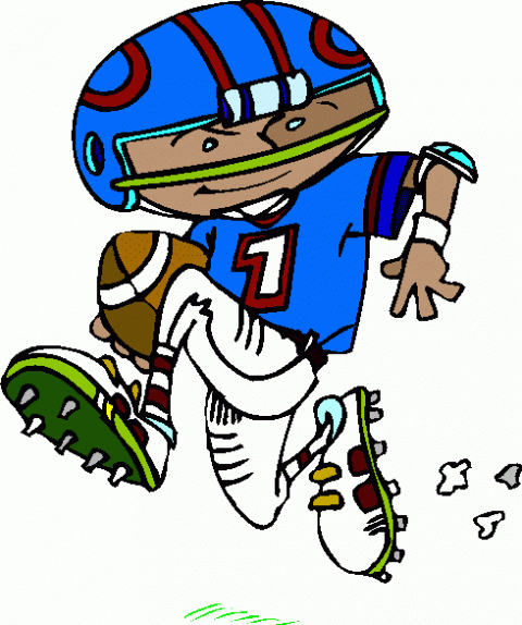 480x574 Youth Football Player Clipart