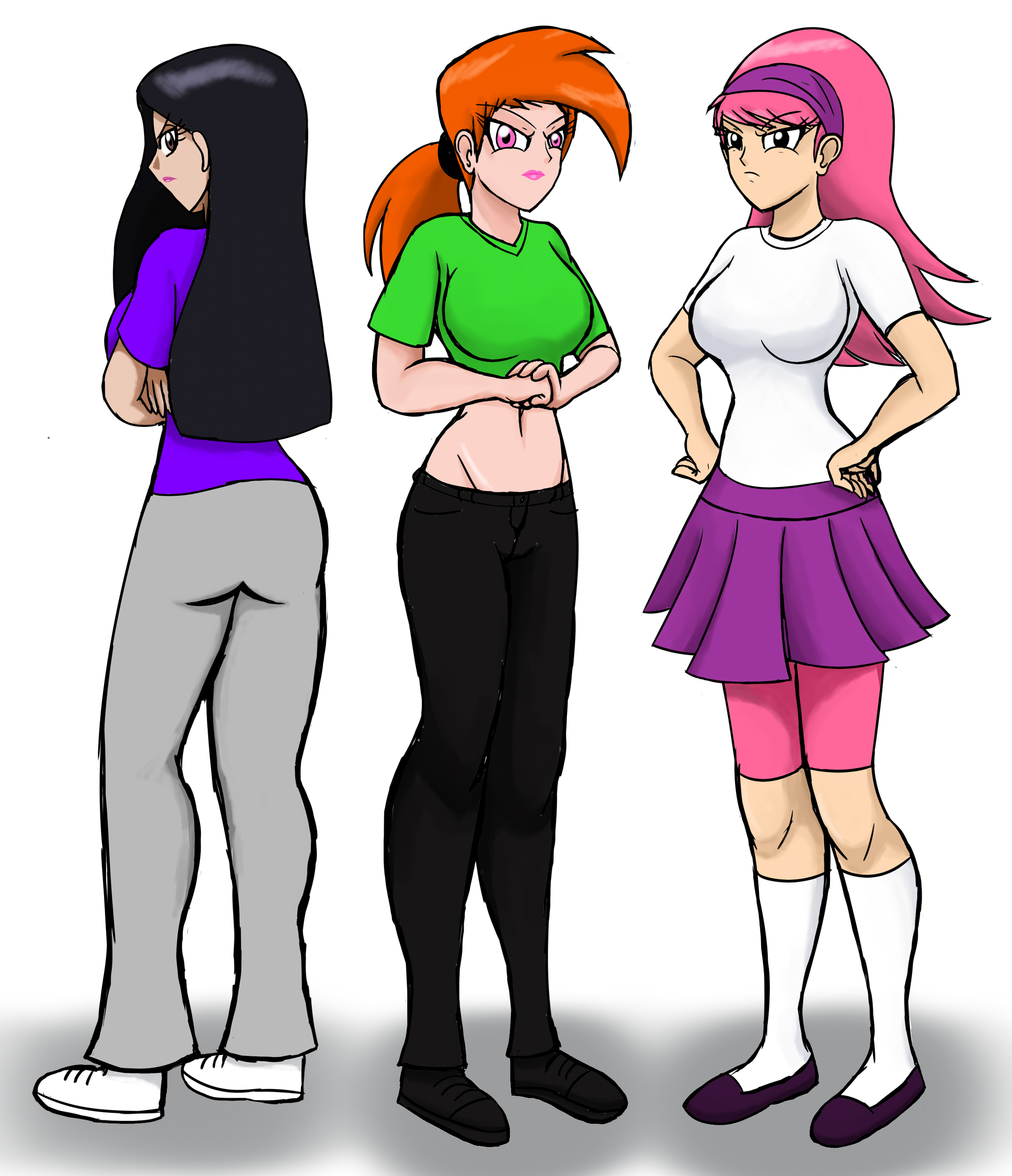2481x2881 Mean Toon Girls By Warrior9100