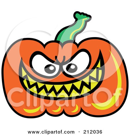 450x470 Royalty Free (Rf) Evil Pumpkin Clipart, Illustrations, Vector