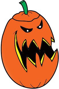 207x310 Scary Halloween Pumpkin Clipart