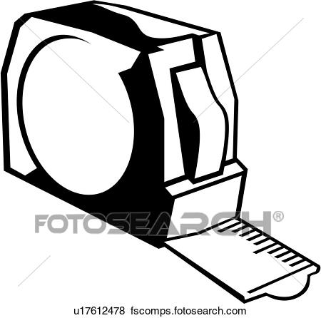 450x446 Clip Art Of , Tape Measure, Tool, Measuring, U17612478