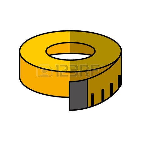 450x450 Tape Measure Isolated Icon Vector Illustration Design Royalty Free