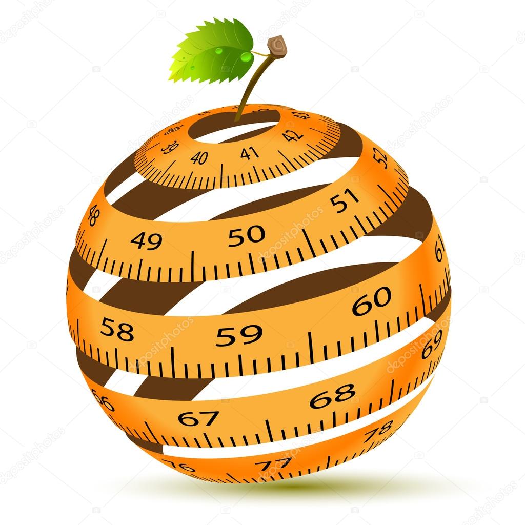 1024x1024 Apple And Measuring Tape Stock Vector Cherkas