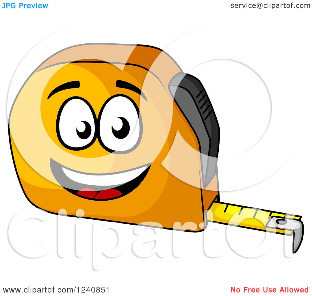 1080x1024 Clipart Of A Happy Tape Measure