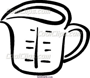 300x260 Measuring Cup Vector Clip Art
