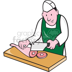 300x300 Royalty Free Butcher Chop Leg Meat 001 Shape 392429 Vector Clip