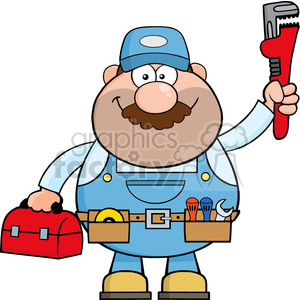 300x300 Royalty Free 8535 Royalty Free Rf Clipart Illustration Mechanic