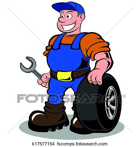 450x470 Clipart Of Auto Mechanic K17577154
