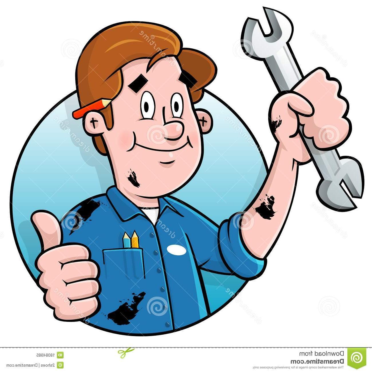 1300x1303 Unique Cartoon Mechanic Logo Pictures